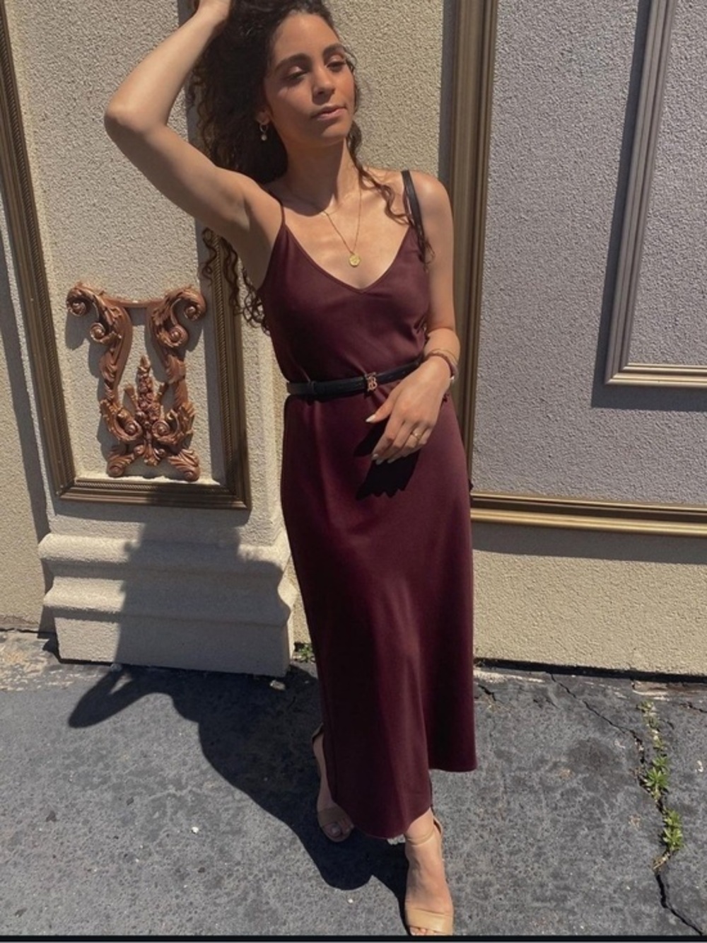 VETTA | The Satin Slip Dress in Wine